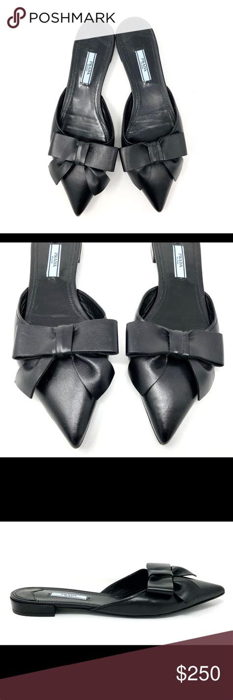 prada milano bow flats